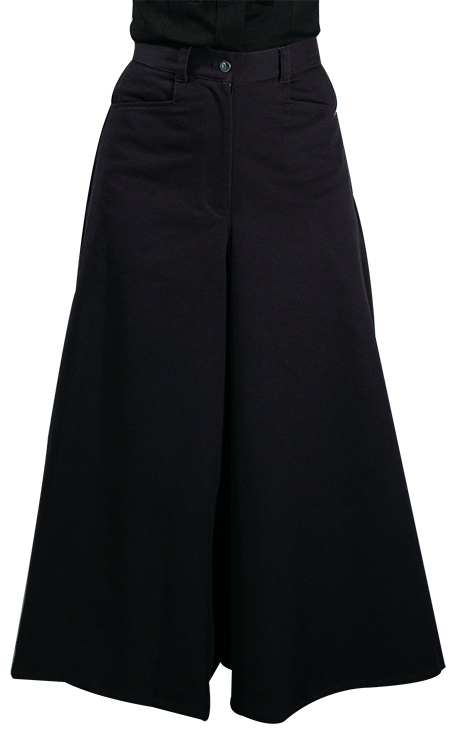 (image for) Frontier Old West Cotton Split Riding Skirt (Large / Denim Blue)